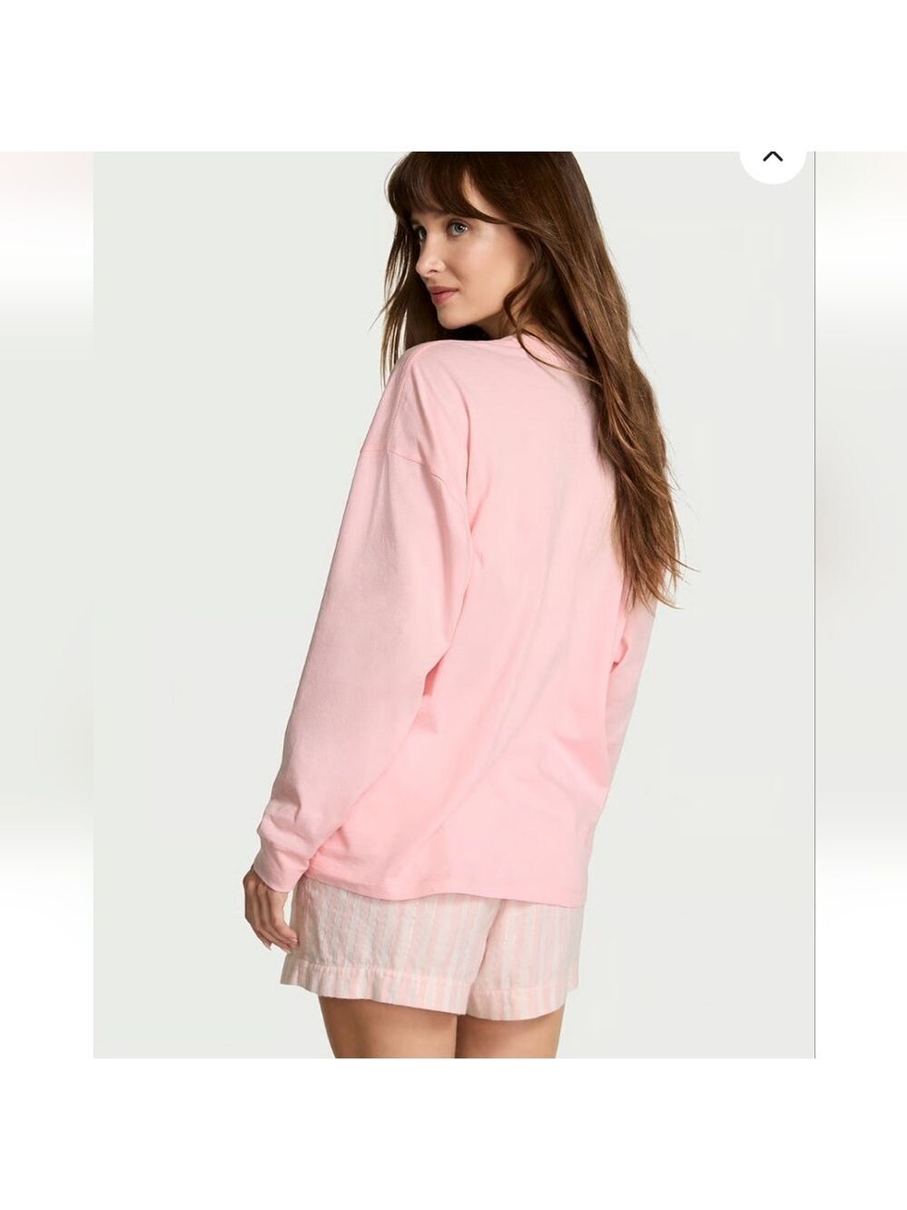 New Victoria's SecretFlannel Long-Sleeve Short Tee-Jama Set Small - Picture 2 of 7